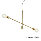 Nordic Pendant Light Pole Art Decor Hanging Lamp E27 LED Living Room Fixture