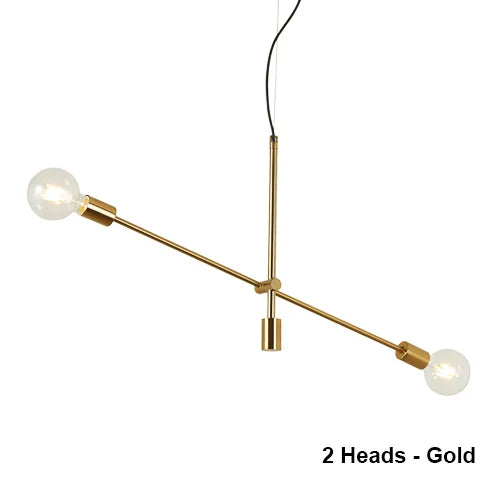 Nordic Pendant Light Pole Art Decor Hanging Lamp E27 LED Living Room Fixture