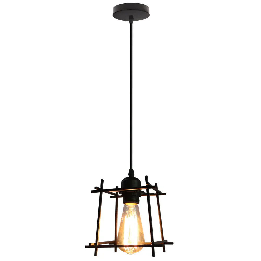 Vintage LED Metal Cage Ceiling Light Fixture for Home Decor