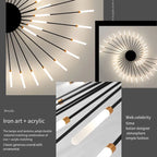 Modern Led Chandelier Fixture for Living Room Bedroom, Creative Ceiling Lamp