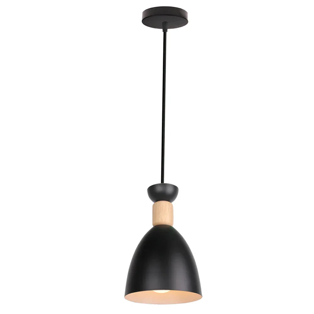 Vintage Modern Wood Pendant Lamp | Nordic Industrial LED Hanging Light