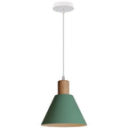 Nordic Wood Pendant Lights Vintage Modern LED Hanging Lamp for Home Decor