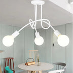 Modern Iron Ceiling Chandelier: 3/5 Sockets Lights for Living Room & Bedroom