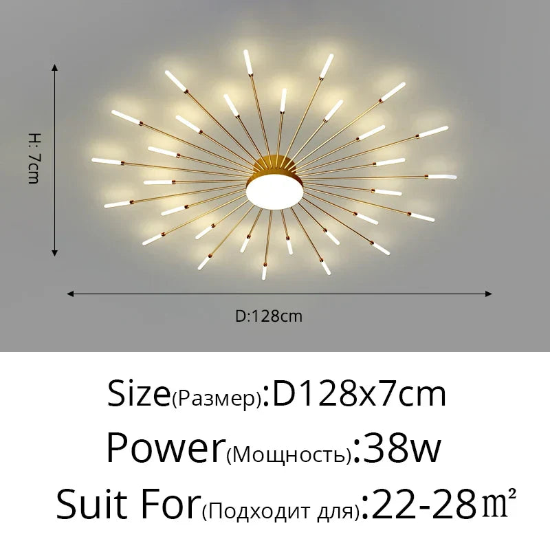 Modern Led Chandelier Fixture for Living Room Bedroom, Creative Ceiling Lamp