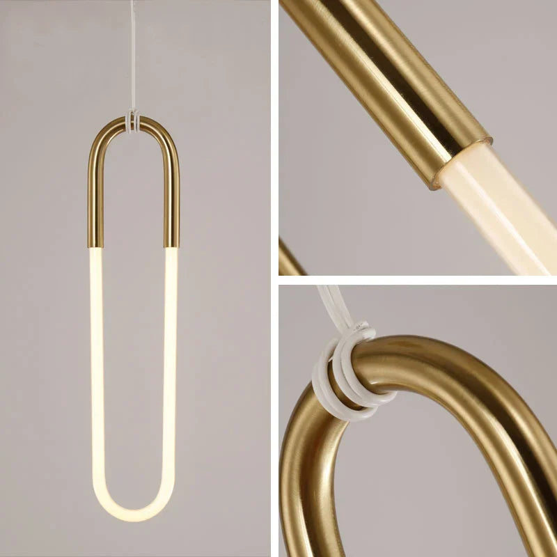 Gold Pendant Lights Energy Saving for Living Room Hanglamp