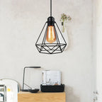 Industrial Vintage Iron Cage Pendant Light for Home Kitchen Living Room Décor