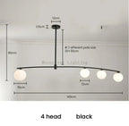Nordic Bean Chandelier: Modern, Simple, Creative Lighting for Living Room, Dining Room, Bedroom