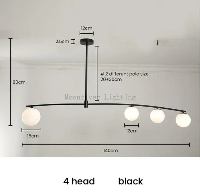 Nordic Bean Chandelier: Modern, Simple, Creative Lighting for Living Room, Dining Room, Bedroom