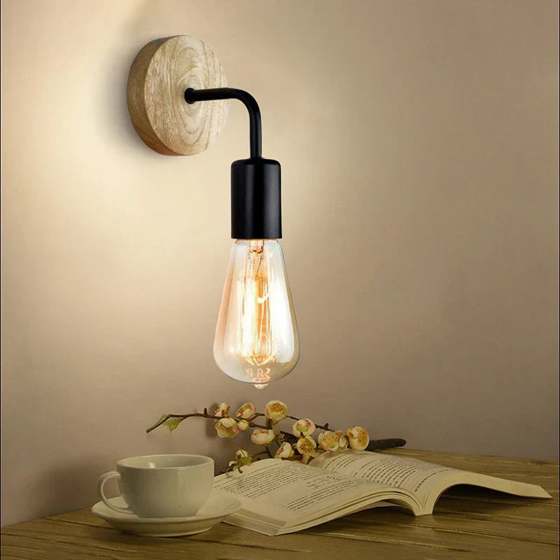Vintage Industrial Wall Lamp Dimmable E27 Light Bulb Wall Light