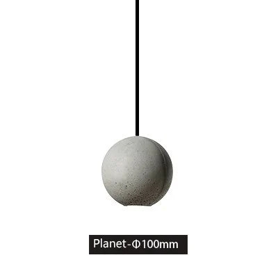 Industrial Moon Cement Pendant Light for Kitchen, Bar, and Bedside