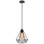 Industrial Vintage Iron Cage Pendant Light for Home Kitchen Living Room Décor