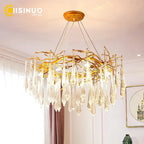 LED Crystal Chandelier: Luxury Home Decoration Living Room Hanging Lamp