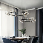 Glass Bubble Chandelier Light for Dining Room and Store