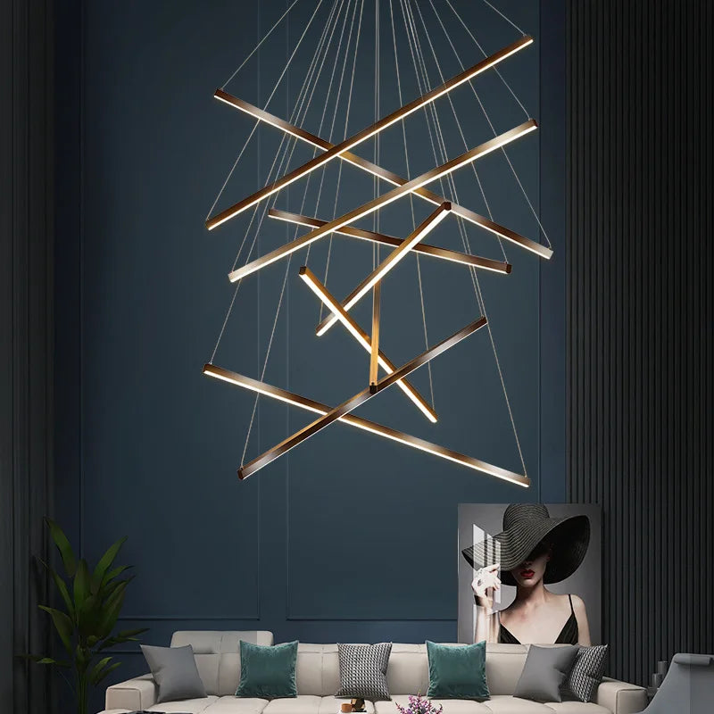 LED Nordic Chandelier: Modern Pendant Light for Living, Dining, and Bedroom