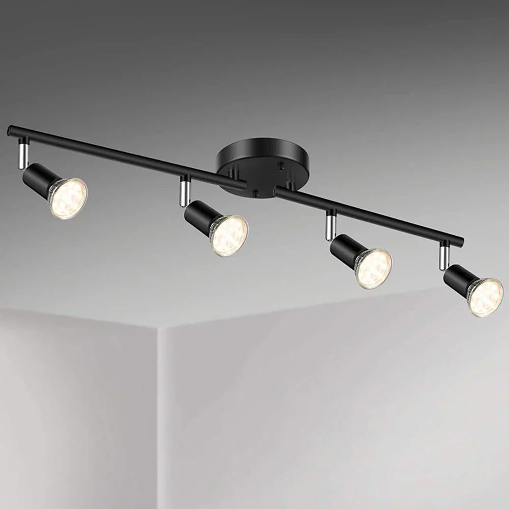 6 Head LED Ceiling Light GU10 Adjustable Angle Spot Lamp for Living Room Bedroom