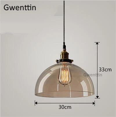 Industrial Glass Pendant Light for Modern Home Decor