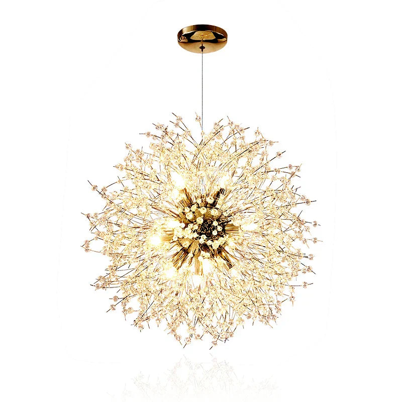 Dandelion Chandelier: Nordic Minimalist Wrought Iron LED Indoor Light for Living Room