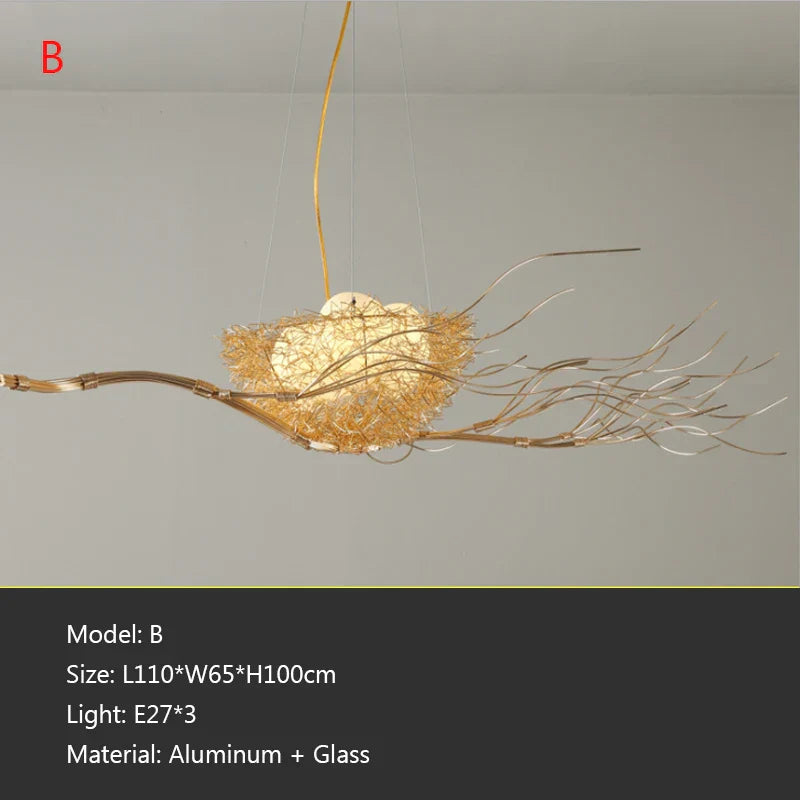 Bird's Nest LED Pendant Light for Dining Room, Cafe, Bar, Restaurant Decor