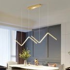 Modern Nordic Line Chandelier for Dining Table and Bar Settings