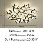 Modern LED Star Chandelier with Remote Control Indoor Lighting