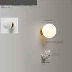 Astronaut Moon Wall Lamp: Creative 3D Printing Light for Kids' Bedroom.