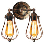 Wire Cage Industrial LED Wall Sconce for Living Room, Bar, Restaurant