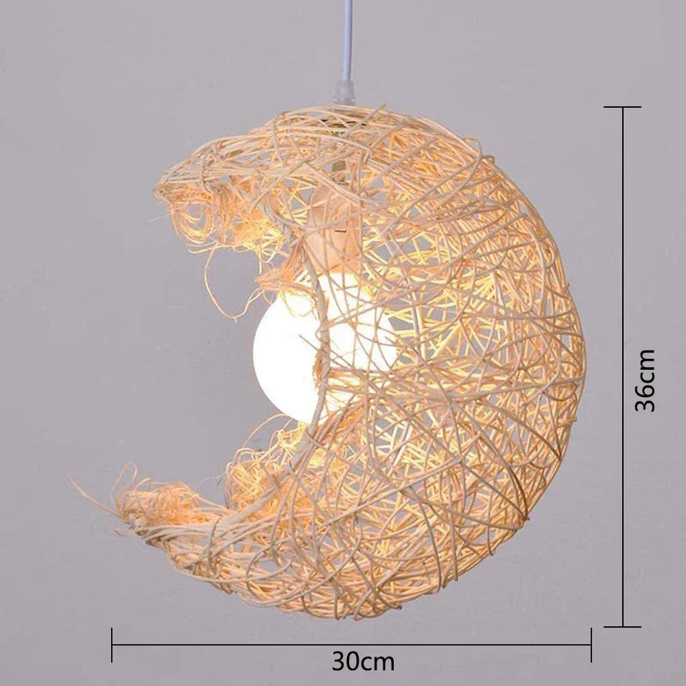 Moon LED Pendant Lights for Kids Bedroom Decor and Lighting