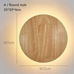 LED Wooden Wall Lamp: Modern Nordic Style Bedroom Wall Light, AC110-240V