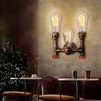 Retro Industrial Iron Water Pipe Wall Light Sconce for Home Bar Restaurant Decor