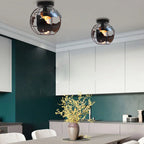 Rustic Industrial Metal Globe Pendant Chandelier Light Fixtures