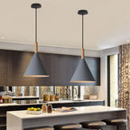 Nordic Wood LED Pendant Lights for Modern Kitchen Bars Bedroom Decor