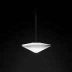 Glass Flying Saucer Chandelier - LED Hardware Pendant Lighting for Living Room