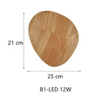 Eclipse Wooden Wall Lamp: Modern Nordic Round LED Design for Bedroom and Aisle