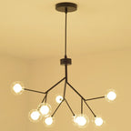 Heracleum Firefly Glass Ball Chandelier: Gold Luxury Lighting for Dining Kitchen Staircase