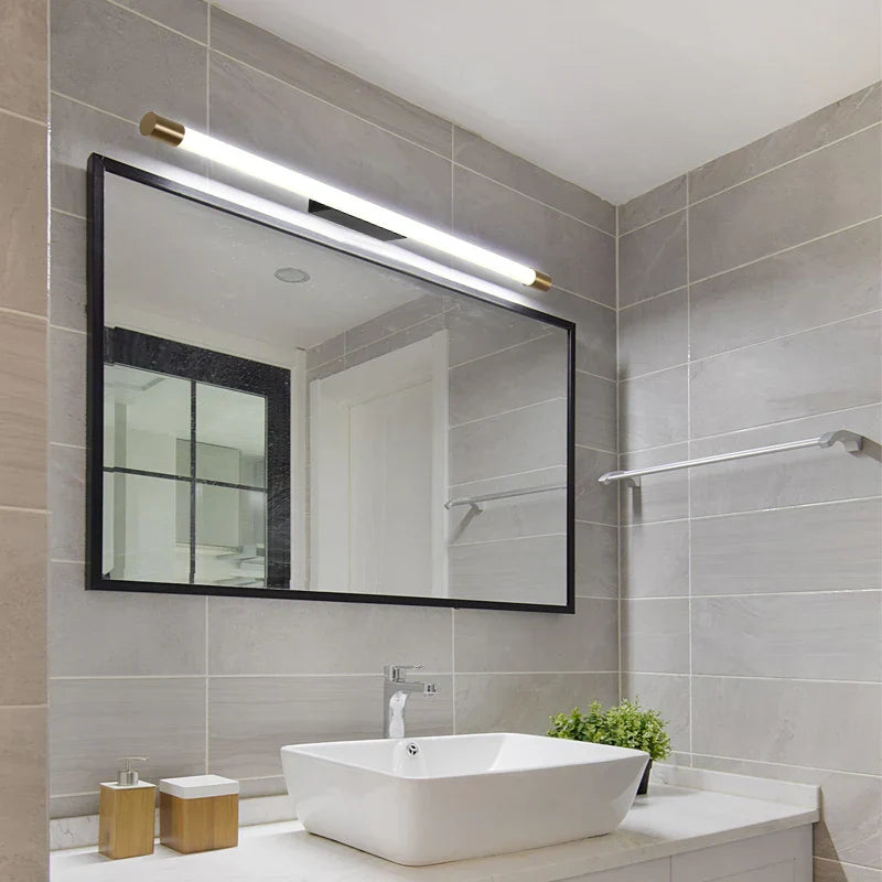 Nordic Black Gold LED Wall Lamp for Bathroom Mirrors