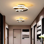 Spiral LED Ceiling Light: Modern Minimalist Indoor Lighting Fixture for Living Room