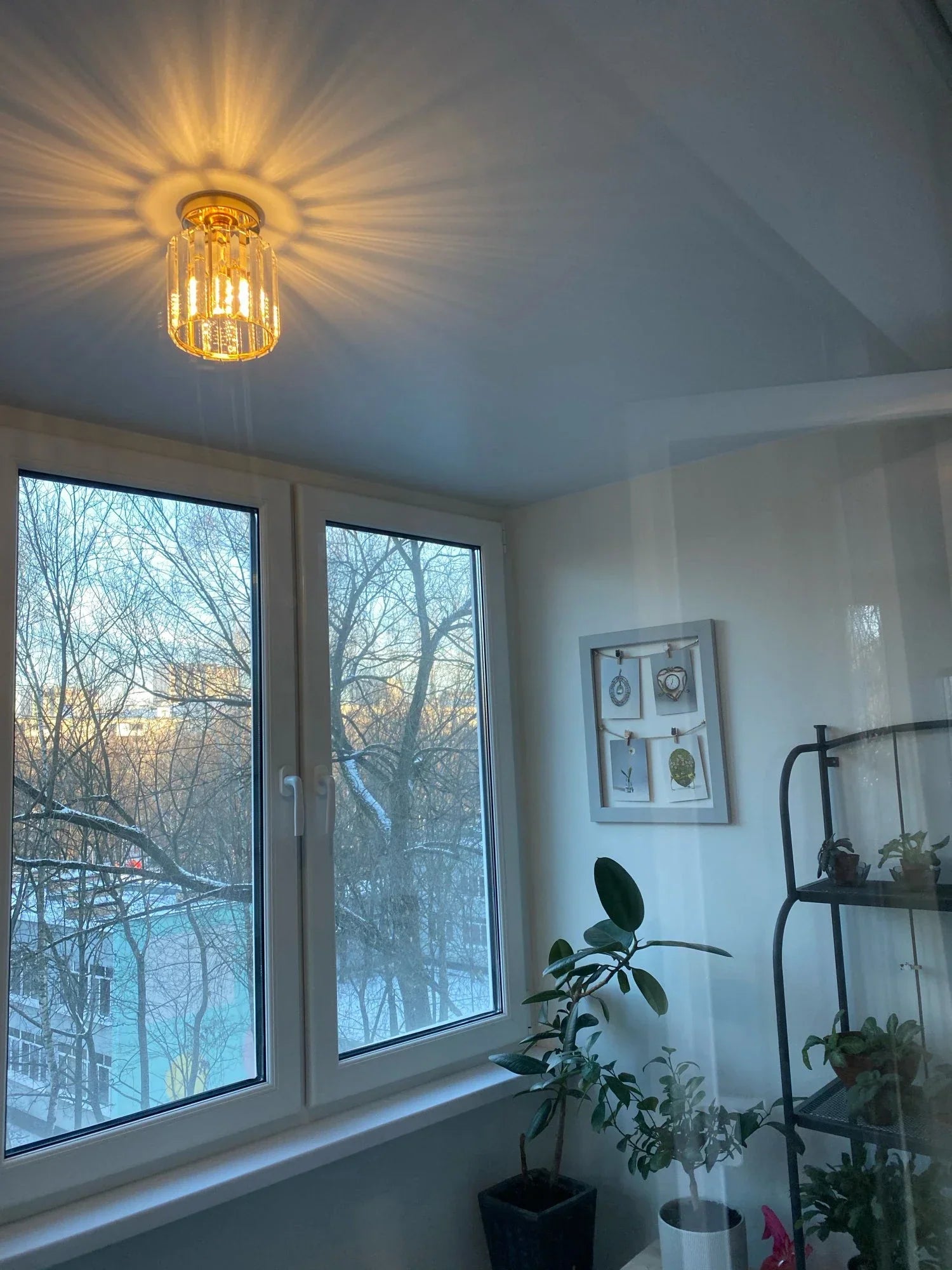 Crystal Ceiling Lights: Modern Living Room Bedroom Decorative Lamp with E27 Bulb Socket