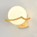 Iron Wall Lamp with Glass Ball, Elegant Sconce Light for Home Stairs and Reading