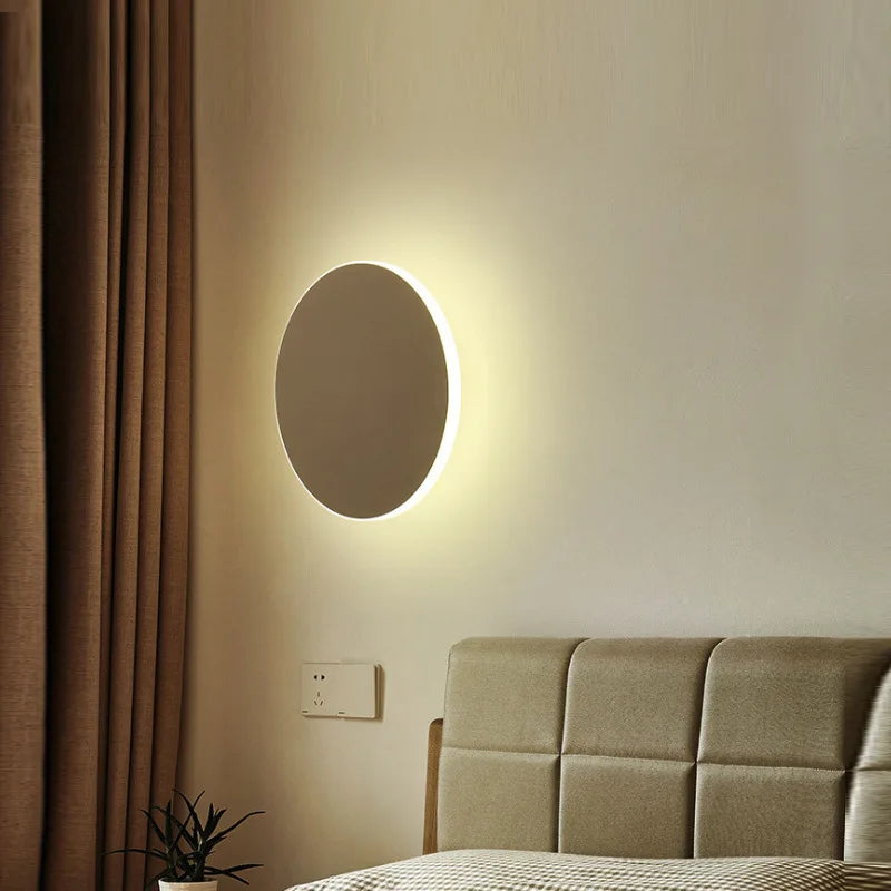 LED RGB Round Wall Lights: Acrylic Touch Sensitive, Remote Controlled Bedroom Indoor Decor