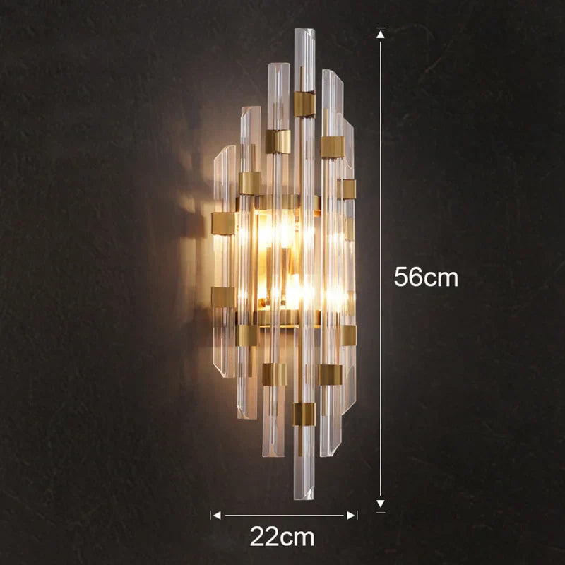 Crystal Wall Lamp: Elegant Lighting for Living Room, Bedroom, and Staircase