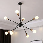 LED Ceiling Chandelier: Modern & Industrial Sputnik Style for Living Room & Bedroom