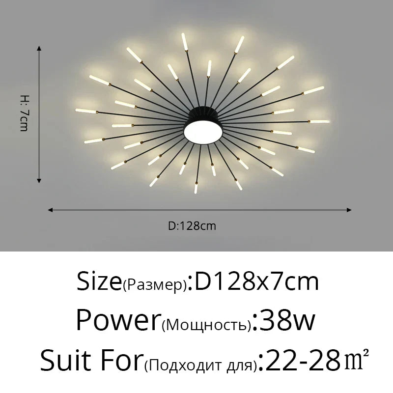 Modern Led Chandelier Fixture for Living Room Bedroom, Creative Ceiling Lamp