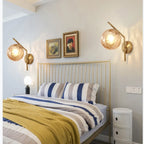 Nordic Glass Wall Lamp Modern LED Bedroom Living Room Light Fixtures