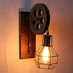 Industrial Iron Wall Sconce LED Fixture for Cafe Bar Loft Decoration