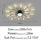 Modern Led Chandelier Fixture for Living Room Bedroom, Creative Ceiling Lamp