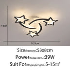 Modern LED Star Chandelier with Remote Control Indoor Lighting