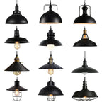 Iron Pendant Light Vintage Loft Bar Lighting Nordic Handing Lampshade