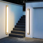 Outdoor Wall Lamp: Waterproof LED Garden Sconce Light in Gold/Black