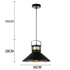 Retro Industrial Pendant Light Nordic Restaurant Hanging Lamp Vintage Fixture