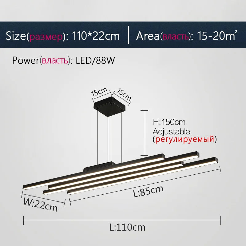 Modern Minimalist Chandelier Nordic Lighting Package Light Luxury Living Room Lamp